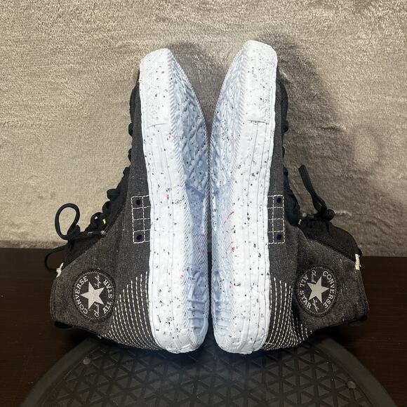 Converse Chuck Taylor All Star Mens Size 7 Crater Hi Top Black Lace Up Sneakers - Picture 9 of 10